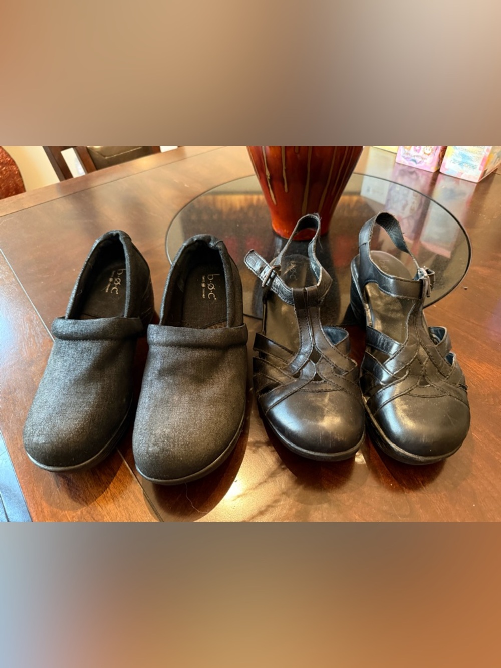 b.o.c. Black Women's Slip-On and Strappy Dress Heels